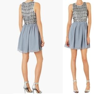 TOPSHOP beaded embellished cocktail skater dress